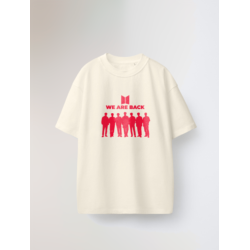 CAMISETA BTS BEIGE WE ARE BACK