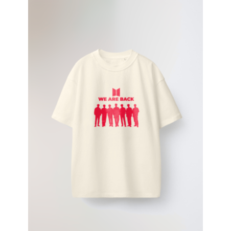 CAMISETA BTS BEIGE WE ARE BACK