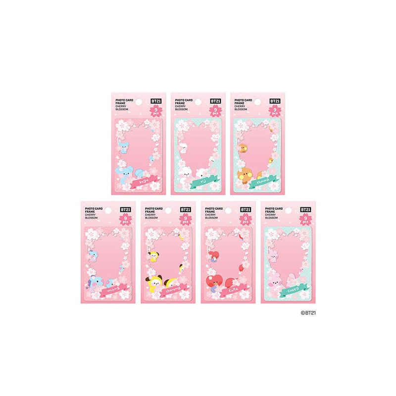 BT21 OFICIAL PHOTOCARD FRAME - CHERRY BLOSSOM