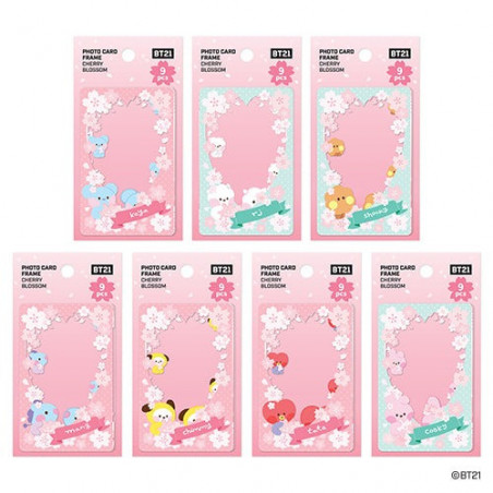 BT21 OFICIAL PHOTOCARD FRAME - CHERRY BLOSSOM