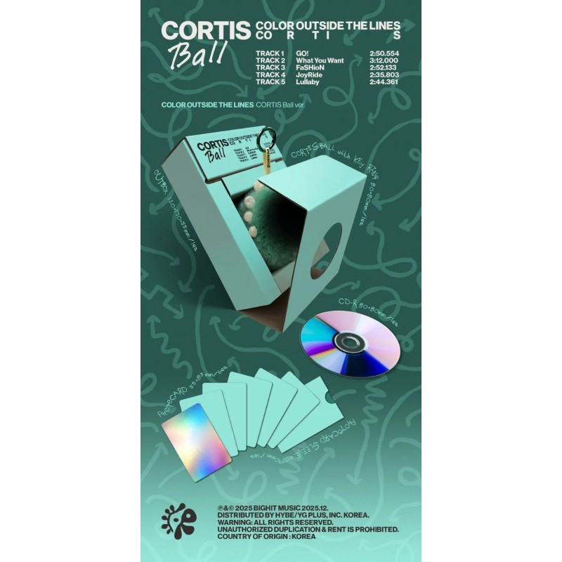 COLOR OUTSIDE THE LINES CORTIS Ball 未開封 CORTIS – COLOR OUTSIDE THE LINES (CORTIS Ball)