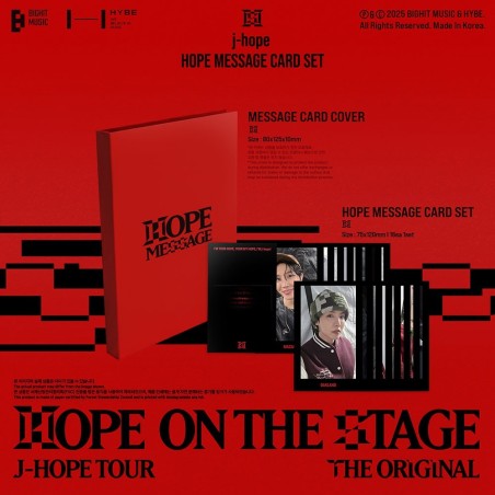 (PRE-ORDER) J-HOPE - HOPE ON THE STAGE THE ORIGINAL HOPE MESSAGE CARD SET